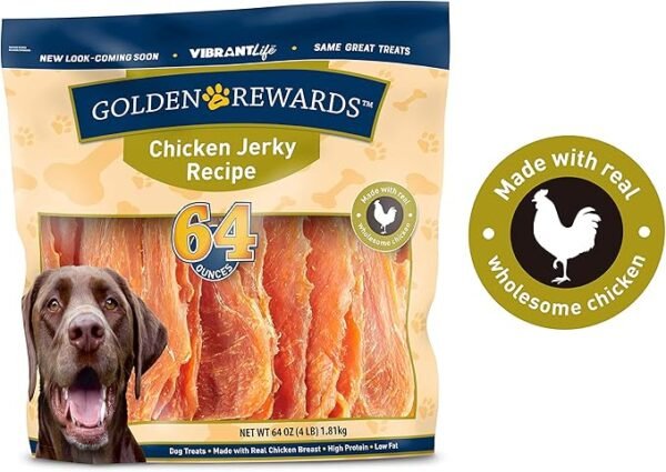 Golden Rewards Jerky Recipe Dog Treats (Chicken Jerky, 64 oz, 1 Pack) - Image 5