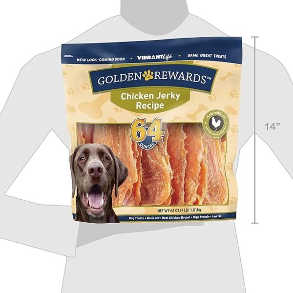 Golden Rewards Jerky Recipe Dog Treats (Chicken Jerky, 64 oz, 1 Pack) - Image 4