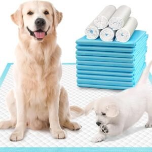 Extra Large Dog Pads 30"x26" (40 Count), Thicker Pet Training and Puppy Pads, Super Absorbent Pee Pads for Dogs, Leakproof Dog Potty Training Pads for Puppies, Cats, Rabbits, Pet Pee Pads XL